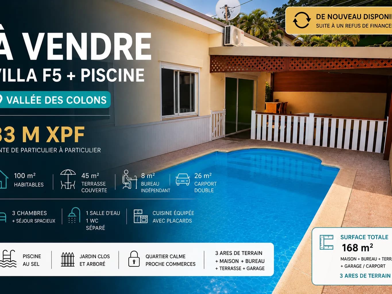 villa F5 avec piscine